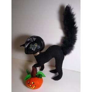 Annalee Black Cat Artist Doll Halloween Pumpkin 9in Handcrafted 2020